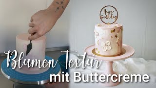 💞Torte dekorieren mit Buttercreme Blumen einfach [upl. by Vanna]