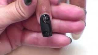 Black Matte and Glossy Nail Art Design [upl. by Nahraf]