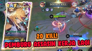 META ASSASIN LESLEY JUGA ASSASIN 20 KILL TWILIGHT HANYA PAJANGAN Top Global Lesley Build Tersakit [upl. by Dihahs154]