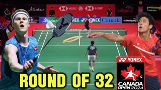 Anders Antonsen DNK VS Nathan Tang AUS R32 Badminton Canada Open 2024 [upl. by Pip931]