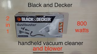 Black and Decker dustbuster VH801IN  800 W  white colour handheld vacuum cleaner [upl. by Filomena804]