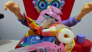 ASMR🏄‍♀️DROPPING OF PEACH JELLY CANDIES ampGUMMIES IN GRANNYS PLATEasmrsoundsviralees [upl. by Aissatan]