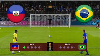 Haïti vs Brésil pénalité Coupe du Monde La perte dHaïti Football Simulation Gameplay PC [upl. by Kcirdneked]