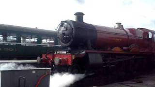 Hogwarts Express 5972 Departs National Railway Museum York [upl. by Ailahs537]