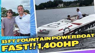 Fountain Powerboats 35 Lightning RunningWalkaround 1400HP FOR SALE INFO IN BIO [upl. by Kjersti981]