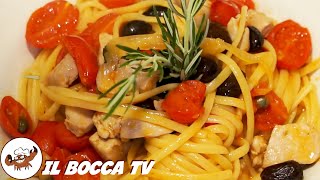 152  Linguine pomodoro e tonno frescoun primino pittoresco primo piatto facile fresco estivo [upl. by Ahteres500]