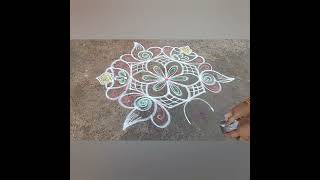 easy rangoli design for daily use 🌸 shortsfeed ads views youtubemusic trendingmusic shorts [upl. by Ereynihc]