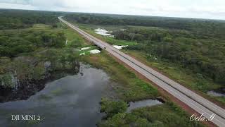 DD Bouterse Highway amp Parariver bridgecrossing District of Para in Suriname  DJI MINI 2 [upl. by Nafis445]