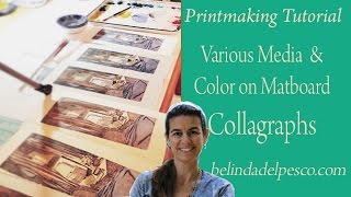 How to Print a Collagraph without a Press and Add Color After the Ink Dries [upl. by Paten]