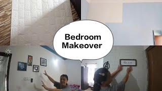 Bedroom Makeover with 3D Wallpaper StickerPlease do Comment Kaisa Laga 😊 3d wallpaper sticker [upl. by Hcurob883]