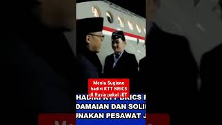 Menlu Sugiono hadiri KTT BRICS di Rusia pakai JET [upl. by Kcyred519]