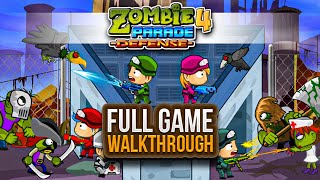 Zombie Parade Defense 4  Full Game Walkthrough [upl. by Haduj]