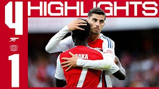 BIG WIN IN N5  HIGHLIGHTS  Arsenal vs Bayer Leverkusen 41  Zinchenko Trossard Jesus Havertz [upl. by Ilrebma]