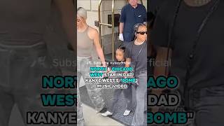 North amp Chicago West star in dad Kanye Wests quotBombquot music video kanyewest shorts [upl. by Pfaff850]