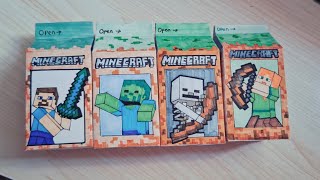 💸paper diy💸TUTORIAL HOW TO MAKE BLIND BOX MINECRAFTASMRBLINDBAG [upl. by Ilbert]