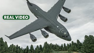 Air Force C17 Crashes Just After Takeoff in Alaska  Dangerous Aerobatics With Real Video [upl. by Alvera144]