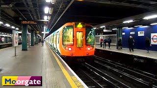 Moorgate  Circle  Hammersmith amp City  Metropolitan lines  London Underground  S7  S8 Stock [upl. by Eiramnwad]