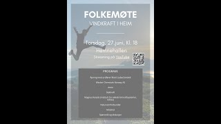 Folkemøte om vindkraft [upl. by Nodnyl945]