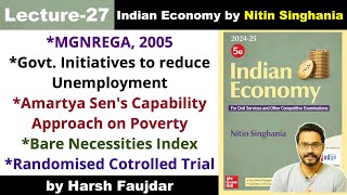 E27 MGNREGA 2005 Amartya Sens Capability Approach on Poverty Nitin Singhania Indian Economy UPSC [upl. by Ainar631]