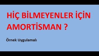 Amortisman Nedir [upl. by Horter479]