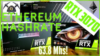 RTX 3070 Mining Ethereum Hashrate  3 different Cards tested  Overclocking amp Profitability [upl. by Fredra614]