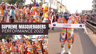 SUPREME MASQUERADERS SOCIETY MASSIVE STREET PERFORMANCE  WESTSIDE CARNIVAL 2022 IN TAKORADI [upl. by Adnomar]