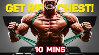 GET RIPPED CHEST MUSCLES IN 10 MINUTES WITH LOOP RESISTANCE BANDS [upl. by Nasho]