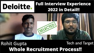 Deloitte Interview Experience 2022  Rohit Selected  All Interview Questions 🔥🔥 [upl. by Eirolam922]