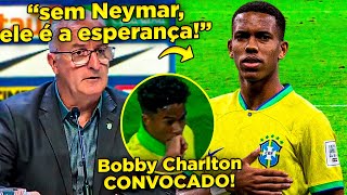 🚨BOBBY CHARLTON CONVOCADO COM ESTEVÃO E LUIZ HENRIQUE DORIVAL INOVA NA CONVOCAÇÃO [upl. by Jaquelyn]