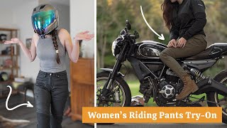 Womens Motorcycle Riding Gear  Pando Moto Oxford Black Arrow Lazyrolling [upl. by Skardol58]