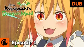 Miss Kobayashis Dragon Maid Episode 1 English Dub  The Strongest Maid in History Tohru [upl. by Merle933]