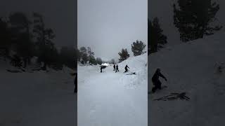 Banked Slalom Snowboarding Southern California mtbaldy snow winter mountains [upl. by Annahsohs974]