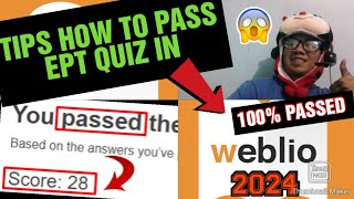 How To Pass Weblio Quiz Test  TIPS  100 PASSED WEBLIO 2024 [upl. by Ahsat]