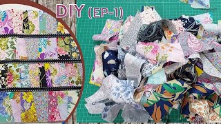 EP  1Great sewing idea from scrap fabric Patchwork for beginners  EP  1 [upl. by Enidualc435]