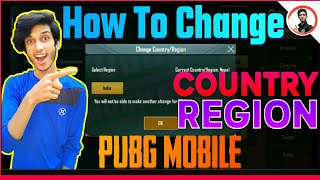 How To Change Country Region In PUBG Mobile  how to change pubg mobile country [upl. by Meraree]