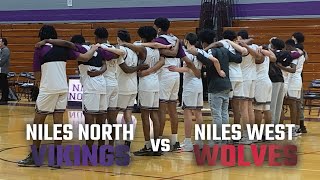 Niles North Vikings Boys Basketball vs Niles West Wolves [upl. by Nilecoj]