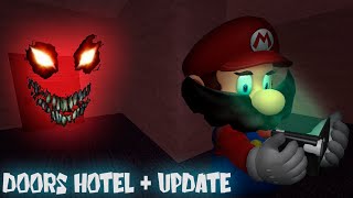 Mario Plays DOORS HOTEL  UPDATE [upl. by Idnarb]