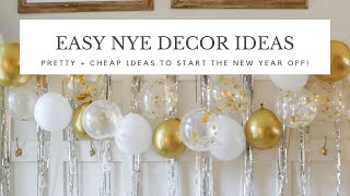 Easy  Cheap New Years Eve Decor Ideas in Silver and Gold  NYE Decorations at Home [upl. by Reid]