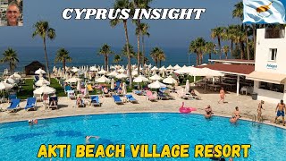 Akti Beach Village Resort Paphos Cyprus  2024 FULL Tour With Room [upl. by Eizzik]