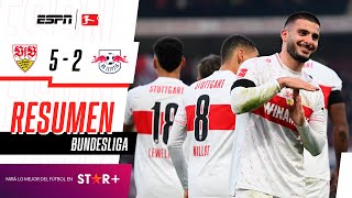 ¡HATTRICK DE UNDAV Y LLUVIA DE GOLES EN LA PALIZA DE LOS SUABOS  Stuttgart 52 Leipzig  RESUMEN [upl. by Ebberta615]