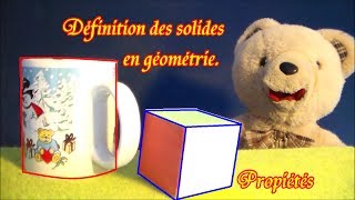 Définition des solides en géométrie  maths en cm1 et cm2 [upl. by Aldrich]