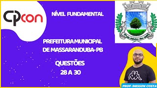 CPCON 2024 Massaranduba  PB  Questões 28 a 30 Matemática massaranduba cpcon uepb rlm math [upl. by Christine]