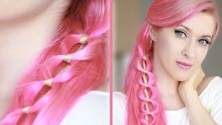 Tuto coiffure kawaii pour cheveux longs ❤ Chaine tressée pour tous les jours [upl. by Valora]