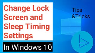 How to Change Windows 10 Lock Screen and Sleep Timing setting set Power amp Sleep Time in Windows 10 [upl. by Yelsek592]