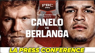 Canelo Alvarez vs Edgar Berlanga • Los Angeles Press Conference amp Face Off Video [upl. by Horne]