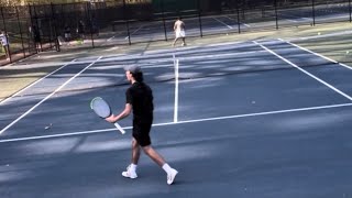 High school Tennis match  Tyler Blanz UTR 840 vs Aarush Gupta 748  GR vs Millburn [upl. by Nets]