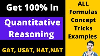 Quantitative Reasoning Complete Portion Formulas Concept Examples NTS GAT NAT USAT GMAT HAT [upl. by Manara]