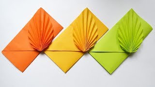 How to make a Colored Paper ENVELOPE  Easy Origami Tutorial DIY [upl. by Ahsas]