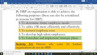 HRM 2340 Staffing Human Resource Planning By Prof HHDNP Opatha University of Sri Jayewardenepura [upl. by Reahard]