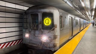 Q Train 96th Street Station Action  September 2024  NYC Subway [upl. by Eylloh415]